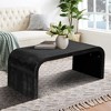 Sapphtopaz Farmhouse Coffee Table for Living Room, Vintage Center Table, Modern Living Room Table with Art Deco Curved Design - 2 of 4
