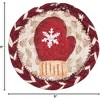 Earth Rugs Red Mitten Printed Jute Coaster 5"x5" Round Rustic Holiday Accent - 4 of 4