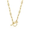 Ross-Simons 18kt Gold Over Sterling Charm-Compatible Paper Clip Link Toggle Necklace - 3 of 4