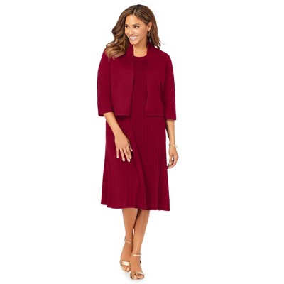 Jessica London 2-Piece Sweater Jacket Dress