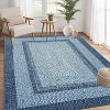 Grey/Blue Washable Runner Rug, Non-Slip Modern Hallway Carpet, Stain Resistant Low Pile Mat for Living Room, Bedroom, Kitchen - 4 of 4