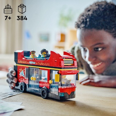 LEGO City Red Double-Decker Sightseeing Bus Toy Set