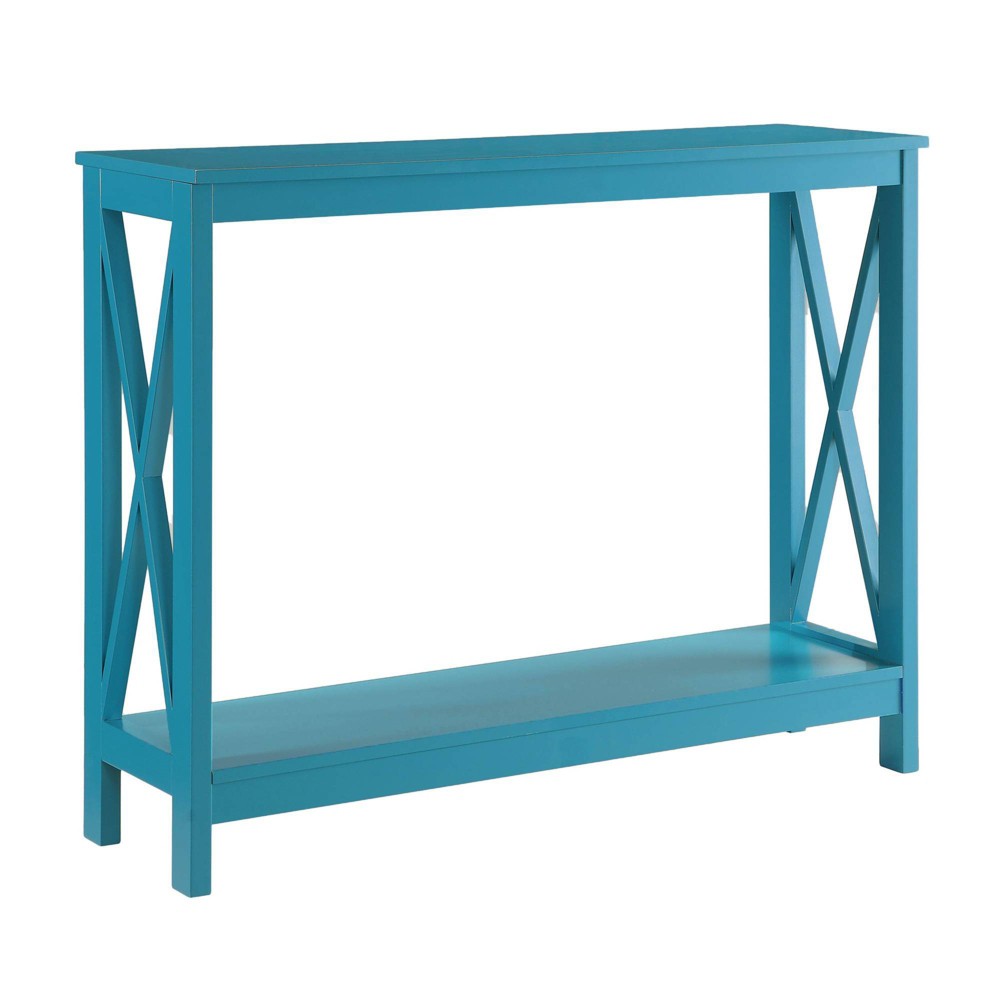 Breighton Home Oxford Console Table with Shelf in Teal Blue
