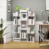 HOMCOM Tree Bookshelf, Modern Freestanding Bookcase with 13 Open Shelves, Display Unit for Living Room, Study, or Office, White - 3 of 4