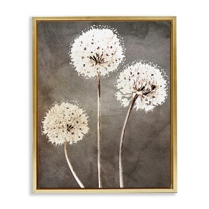 Stupell Industries Fluffy Dandelion Plants Wildflower Botanical Blooms Floating Frame Canvas Art, Gold, 25" x 31" - 1 of 4