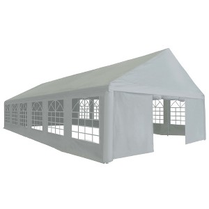 vidaXL Party Tent Grey Polyethylene, powder-coated steel Large - 1 of 4