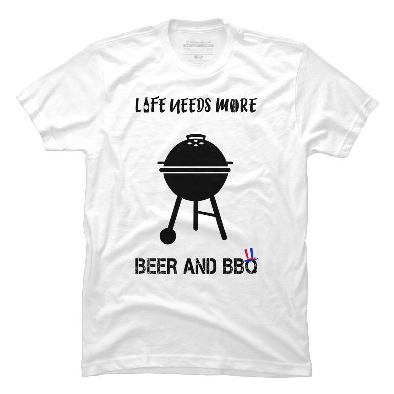 Men's Design By Humans July 4th Life Needs More BBQ By TeeShirtMadness T-Shirt, 1 of 3