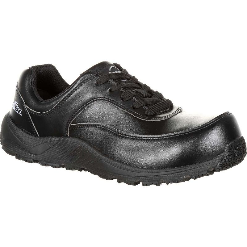 Men's Black SlipGrips FedEx Composite Toe Slip-Resistant Work Athletic Shoe Size 12, 1 of 8