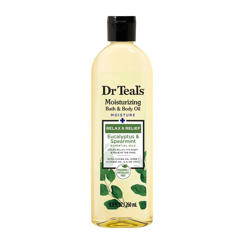 Dr Teal&#39;s Rejuvenating Eucalyptus &#38; Spearmint Moisturizing Bath &#38; Body Oil - 8.8 fl oz, 1 of 12