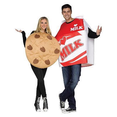 Fun World Adult Cookies & Milk Couple Costume - One Size Fits Most - Red