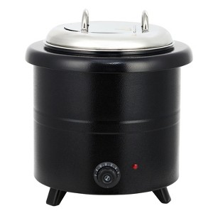 Commercial Soup Kettle, Automatic Soup Warmer with Anti-Scald Handle, Hinged Lid and Stainless Steel Removable Insert Pot for Banquet Buffet - 1 of 4