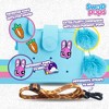 Swop Pop Ultimate Coin Purse Set - Kids Fashion Purse with Changeable Pops, Badges, Strap, Fluffy Pompom - Mix & Match Dress Up Bag - (Blue) - 3 of 4