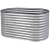 HomeRoots 32" X 63" Silver Metal Oval Raised Garden Bed - 4 of 4