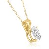 Pompeii3 1/3Ct Certified Lab Created Oval Diamond Solitaire Pendant Yellow Gold Necklace - 4 of 4