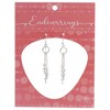 Dicksons Triple Cross Dangle Charm Women's One Size Silver Plated Everyday Hook Earrings on Presentation Card - 3 of 4