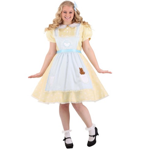 HalloweenCostumes.com 1X Women Women's Goldilocks Plus Size Costume,  Yellow/Blue/Brown