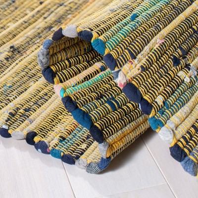 Handwoven Sunshine Stripe Cotton Area Rug, 4' x 6'
