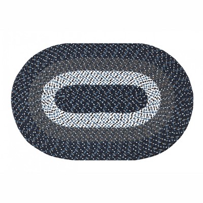 3 6 X5 Oval Braided Accent Rug Blue, Small Braided Rugs Oval