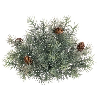 Sullivans Artificial Angel Pine and Cone 1/2 Orb 6"H Green