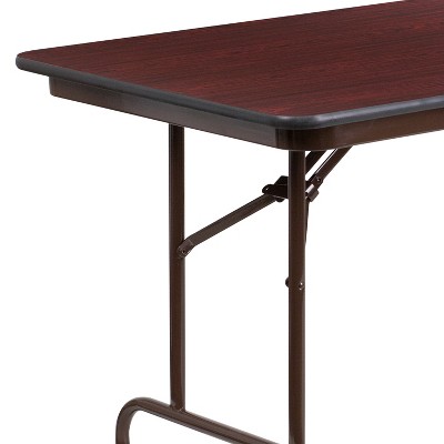 Elegant 6-Foot Mahogany Laminate Folding Banquet Table