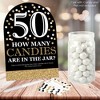 Big Dot of Happiness Adult 50th Birthday - Gold - How Many Candies Birthday Party Game - 1 Stand and 40 Cards - Candy Guessing Game - 2 of 4