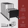 LunaLulinlk Dish Rack & Lid Organizer for Kitchen Counter Cabinet 7 Slots 13” Black - 2 of 4