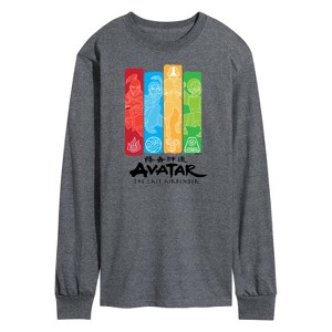 Men's - Avatar: The Last Airbender - Four Nations Long Sleeve Graphic T-Shirt - 1 of 4