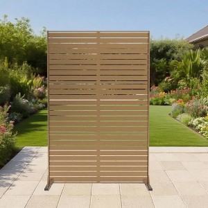 72" H×47" W Metal Privacy Screen with Stable Base, Freestanding Decorative Patio Screen for Hanging Plants - 1 of 4