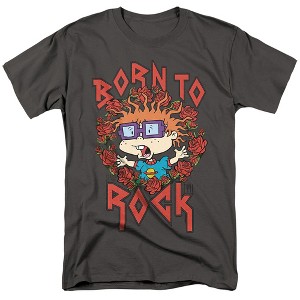Rugrats Chucky Was Born To Rock Adult T-Shirt Charcoal - 1 of 4