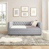 VYNXARIA Cozy Gray Tufted Daybed: Ideal for Lounging and Hosting Guests with a Trundle - 3 of 4