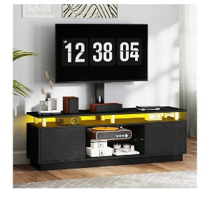 TV Stand for 75/70/65 inch TV with Mount & Power Outlet, Modern LED Entertainment Center with Storage for Living Room - 1 of 4