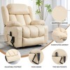 Faux Leather Power Lift Recliner Chair with Heat & Massage, Dual Motor Infinite Position, Stainless Steel Cup Holders, Faux Leather, 350 LBS Capacity - 2 of 4