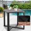 EAGLE PEAK Urban Slate Modern Outdoor Side Table, Weather-Resistant Steel Accent Patio Table - 4 of 4