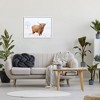 Stupell Industries Highland Cow in Snow Black Framed Giclee Art - 2 of 4