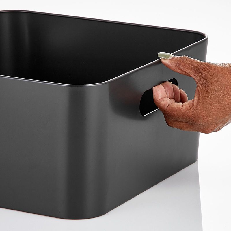 mDesign Medium Metal Kitchen Storage Container Bin Basket with Handles, 4 of 8