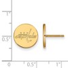 Black Bow Jewelry 14k Yellow Gold Plated Sterling Silver Washington Capitals NHL Stud Earrings - 2 of 3