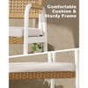 Garvee Patio Wicker Chairs Set of 2, Balcony Rattan Seats with Metal Frame, Bistro Chairs Set of 2 for Outdoor, Lawn, Deck, Porch and Garden, White - 4 of 4