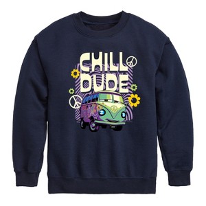 Boys' - Disney - Filmore Says Chill Dude Graphic Long Sleeve Fleece Sweatshirt - 1 of 4