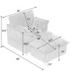 GlasFlength Modular Sofa, Lounge Set with Ottomans, Stylish Comfort for Patio or Indoor Living Spaces, White,60”*36”*33.5" - 2 of 4