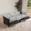 Color Blocked Electric Reclining Sectional Sofa with Storage Box - 2 of 4