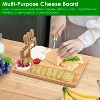 NewHome"Bamboo Cheese Board & Charcuterie Platter with Cutlery Set for Weddings, Birthdays, & Christmas"Bamboo - 3 of 4