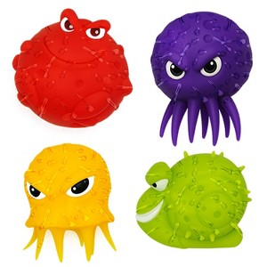4E's Novelty 4 Packs Sea Animal Water Balls, Sensory Octopus Squishy Pool Toys for Kids ages 3-5 - 1 of 4