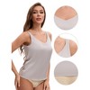 INSPIRE CHIC 3 Choice for Women's Square or V Neck Cami Vest Wide Strap Light Sleeveless Tank Camisoles - 3 of 4