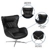 Flash Furniture Home and Office Retro Swivel Wing Accent Chair - image 3 of 4