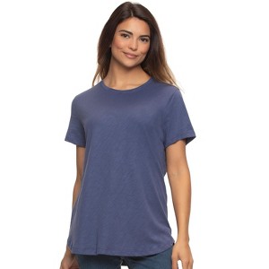 Felina Women's Slub Jersey Crew Neck T-Shirt - 1 of 2