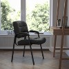 Emma and Oliver LeatherSoft Executive Reception Chair with Powder Coated Frame - 2 of 4