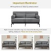 Grungis Chenille Loveseat Sofa with Back Pillow & Cylindrical Armrest, 2-Seater Sofa with Flexible USB Ports for Living Room & Bedroom - 4 of 4