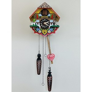Musical 8 Inch Multi-Colored Quartz Cuckoo Clock With Volume Control By River City Clocks - 1 of 4