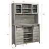 Farmhouse Coffee Bar Cabinet with Sliding Barn Doors - image 2 of 4