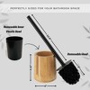Evideco French Home Goods Natural Bamboo Toilet Brush and Holder Set - Durable Wooden Bathroom Ensemble - 4 of 4